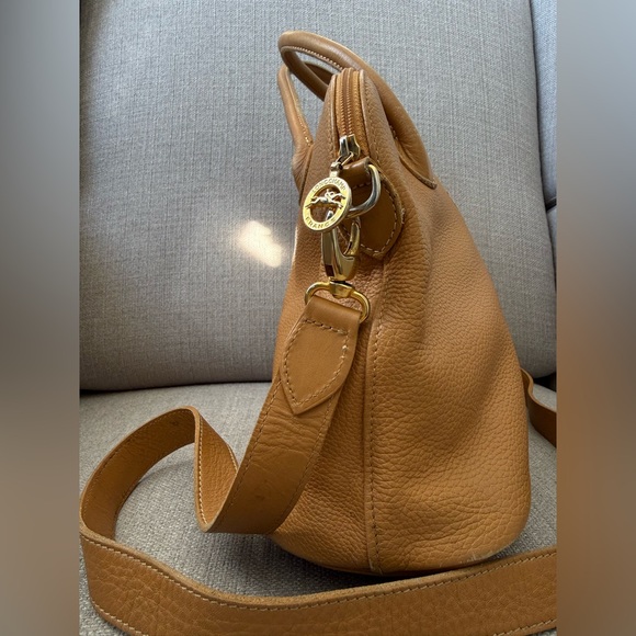 Longchamp Vintage Au Sultan Camel Leather Crossbody Bag Made in France - Picture 5 of 15